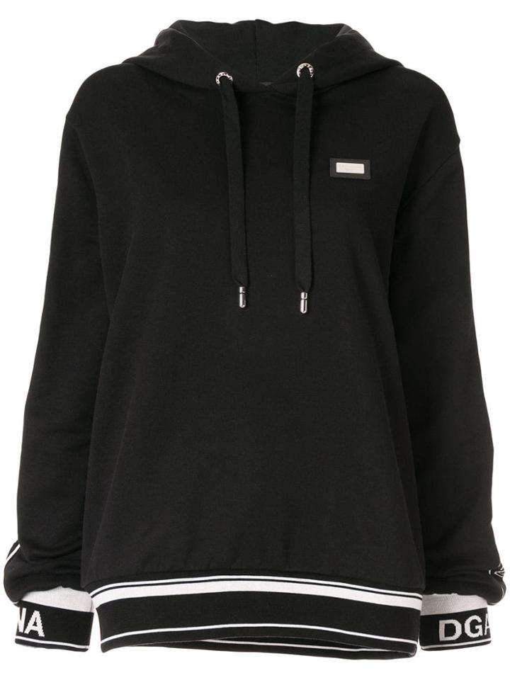 Dolce & Gabbana Dg Love Print Hoodie - Black