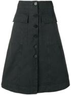 Acne Studios Button Front Skirt - Black