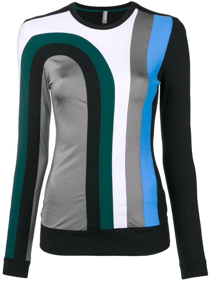 No Ka' Oi Colour-block Fitted Top - Black