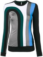 No Ka' Oi Colour-block Fitted Top - Black