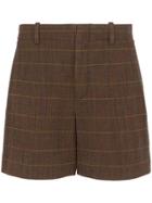 Chloé Check Weave Shorts - Brown