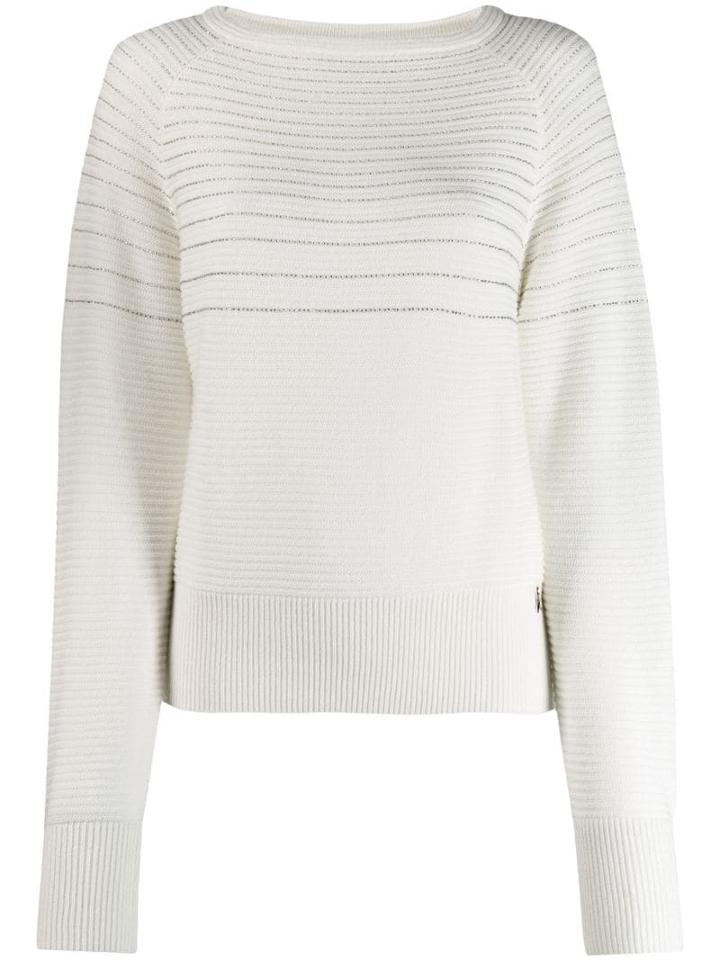 Patrizia Pepe Knitted Jumper - White