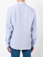 Fay - Classic Shirt - Men - Linen/flax - 41, Blue, Linen/flax