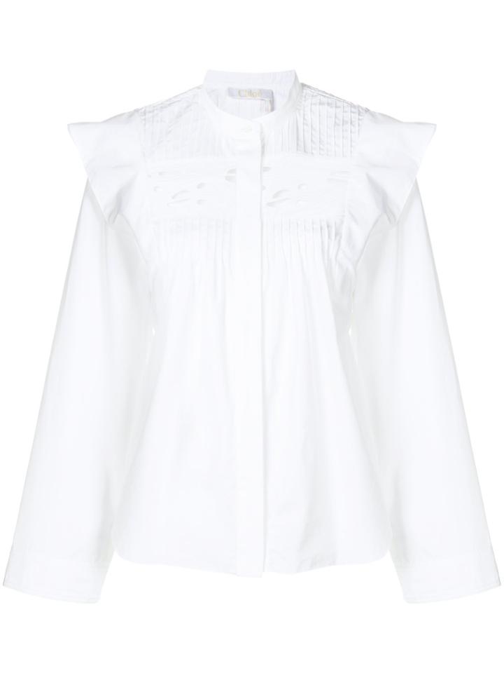 Chloé Pintucked Shirt - White