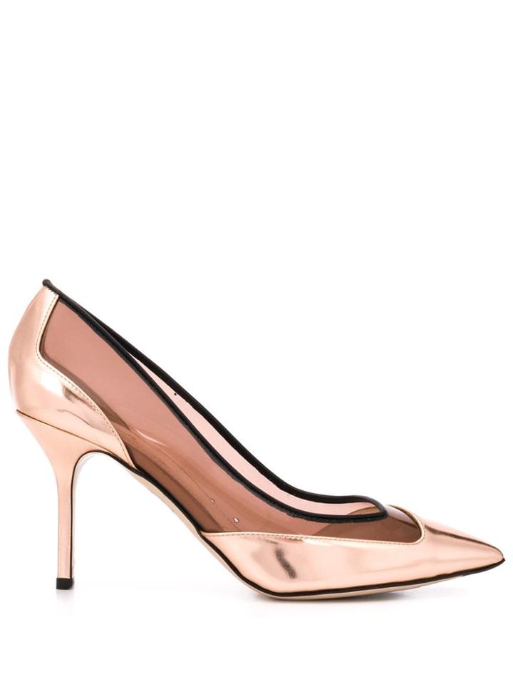 Pollini Transparent Panelled Pumps - Brown