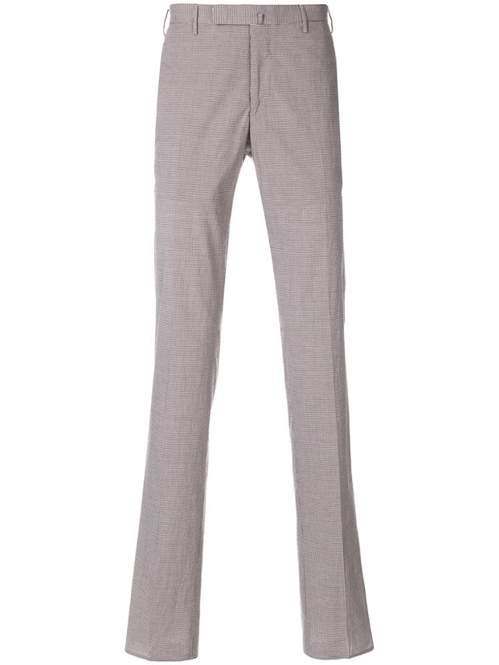 Incotex Checked Chinos - Red
