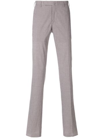Incotex Checked Chinos - Red