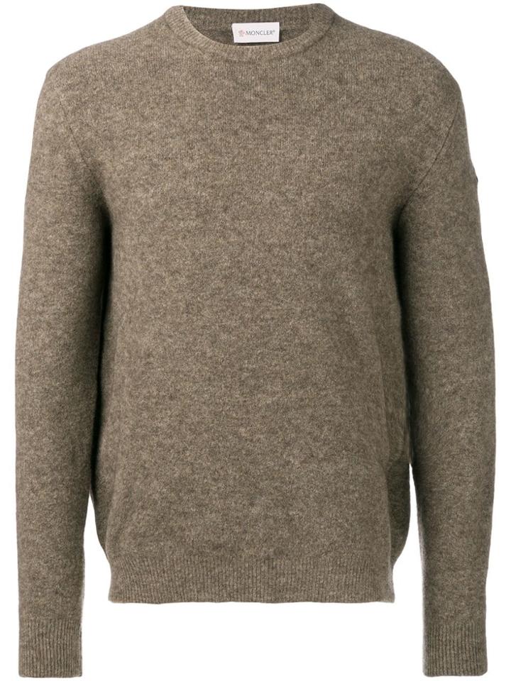 Moncler Crew Neck Jumper - Brown