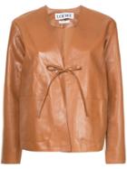 Loewe Tie Fastening Jacket - Brown
