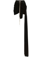 Rick Owens Asymmetric Ruched Skirt - Black