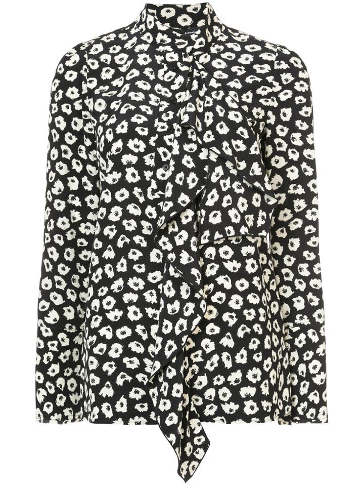 Proenza Schouler Long Sleeve Ruffle Blouse - Black