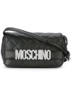 Moschino Quilted Logo Crossbody Bag - Black