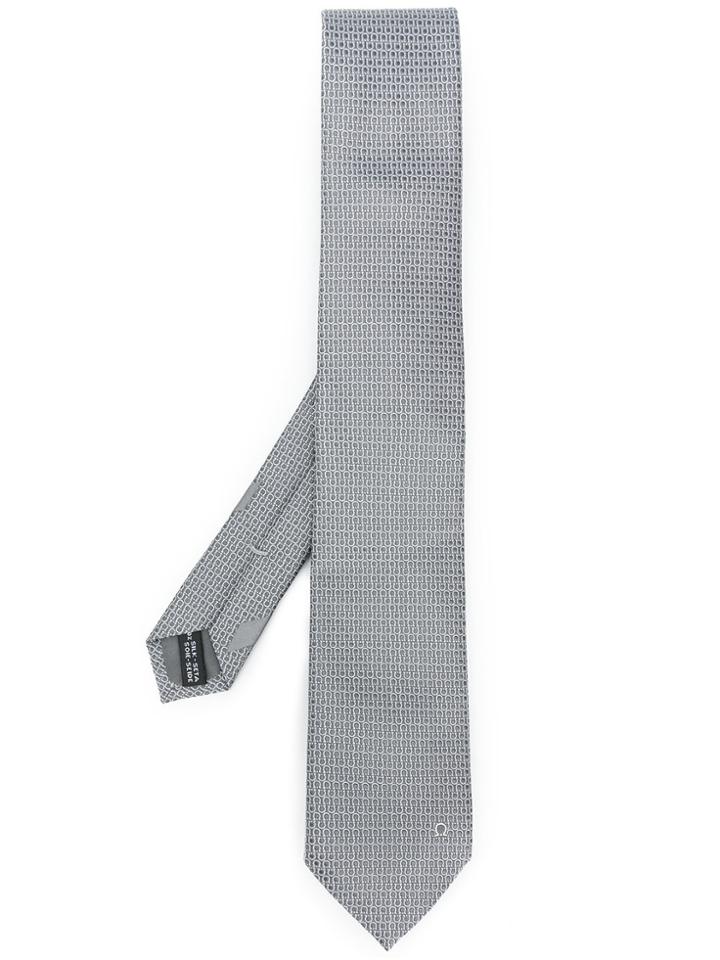 Salvatore Ferragamo Micro Print Tie - Grey