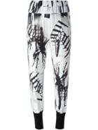 Ann Demeulemeester Abstract Print Cuffed Trousers