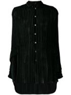 Ann Demeulemeester Ribbed Oversized Shirt - Black