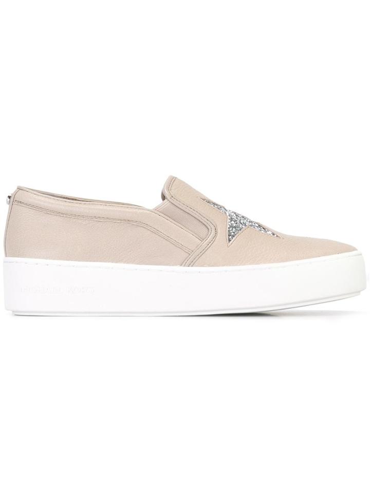 Michael Michael Kors Pia Slip-on Star Sneakers - Nude & Neutrals