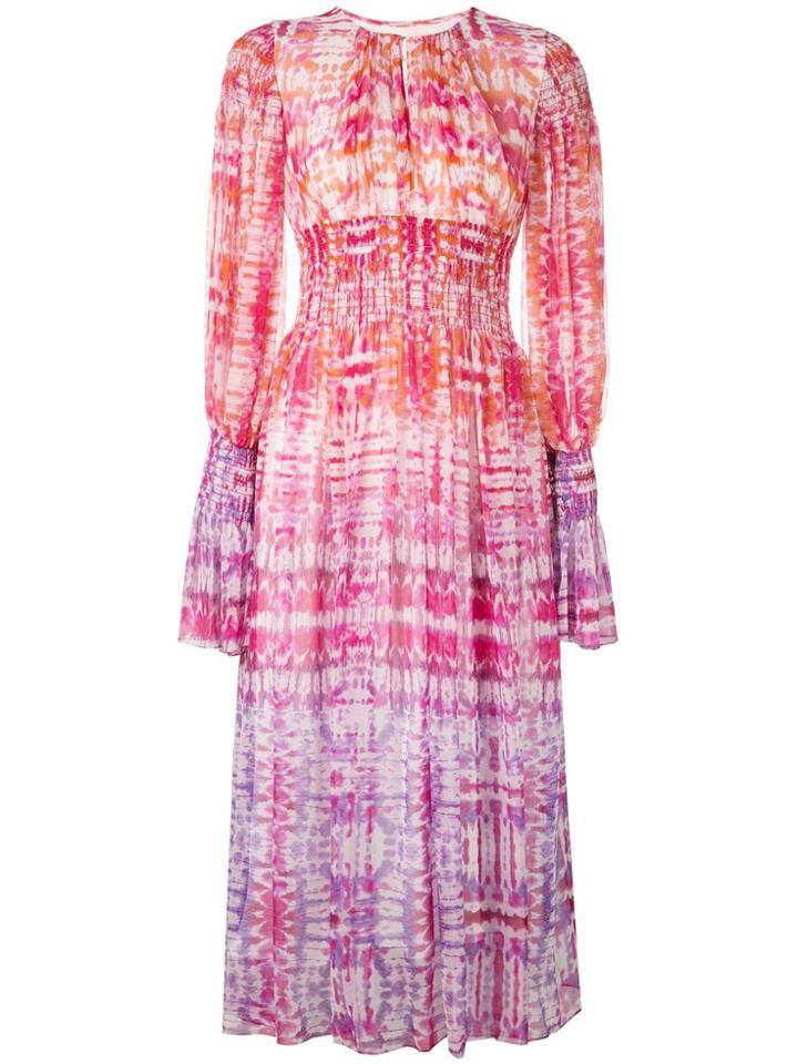 Prabal Gurung Smocked Midi Dress - Multicolour