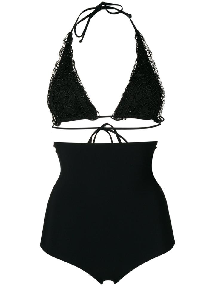 Anjuna High Waisted Two-piece Bikini - Black