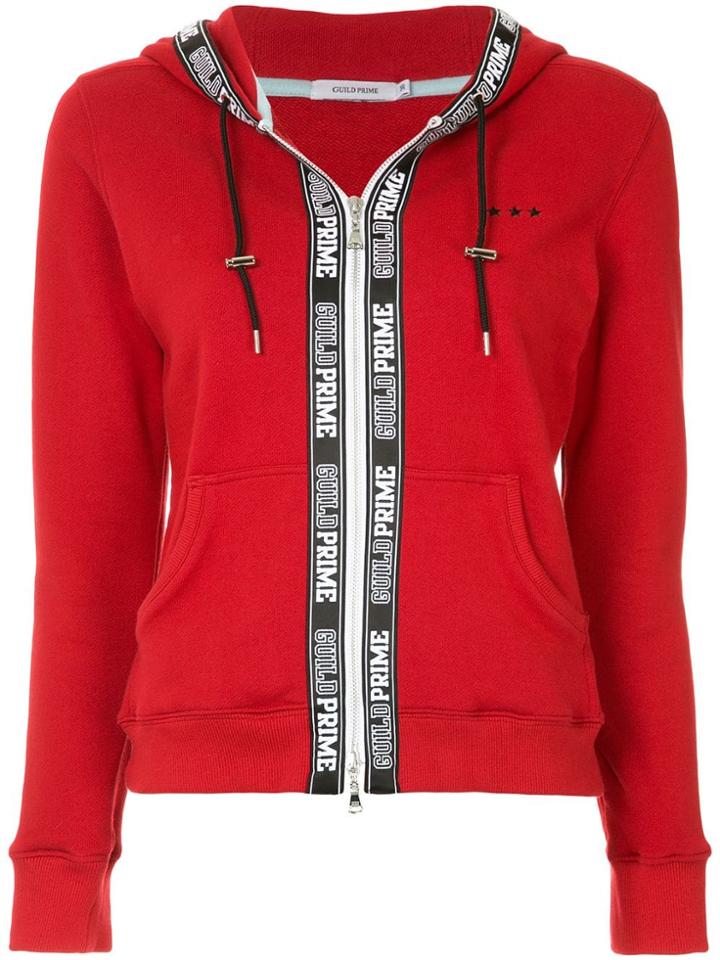 Guild Prime Logo Print Zipped Hoodie - Black