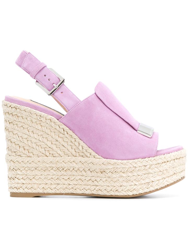 Sergio Rossi Wedged Sandals - Pink & Purple