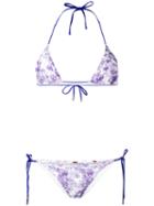 Missoni Tie Dye Lace Bikini, Women's, Size: 42, Pink/purple, Nylon/rayon/spandex/elastane
