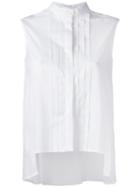 Pleated Front Buttoned Blouse - Women - Cotton - 44, White, Cotton, Io Ivana Omazic