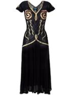 Jean Paul Gaultier Pre-owned Appliqué Sheer Dress - Black