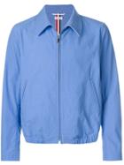 Thom Browne Double Welt Pocket Zip Up Golf Jacket With Elastic Hem In