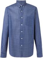 Ami Alexandre Mattiussi Checked Shirt, Men's, Size: 39, Blue, Cotton