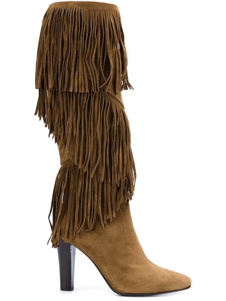 Saint Laurent 'lily' Fringe Boots