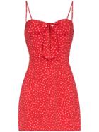 Reformation Polka-dot Mini Dress - Red