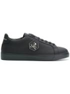 Philipp Plein Designer Skull Sneakers - Black