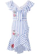 Temperley London Bella Short Ruffle Dress - Blue