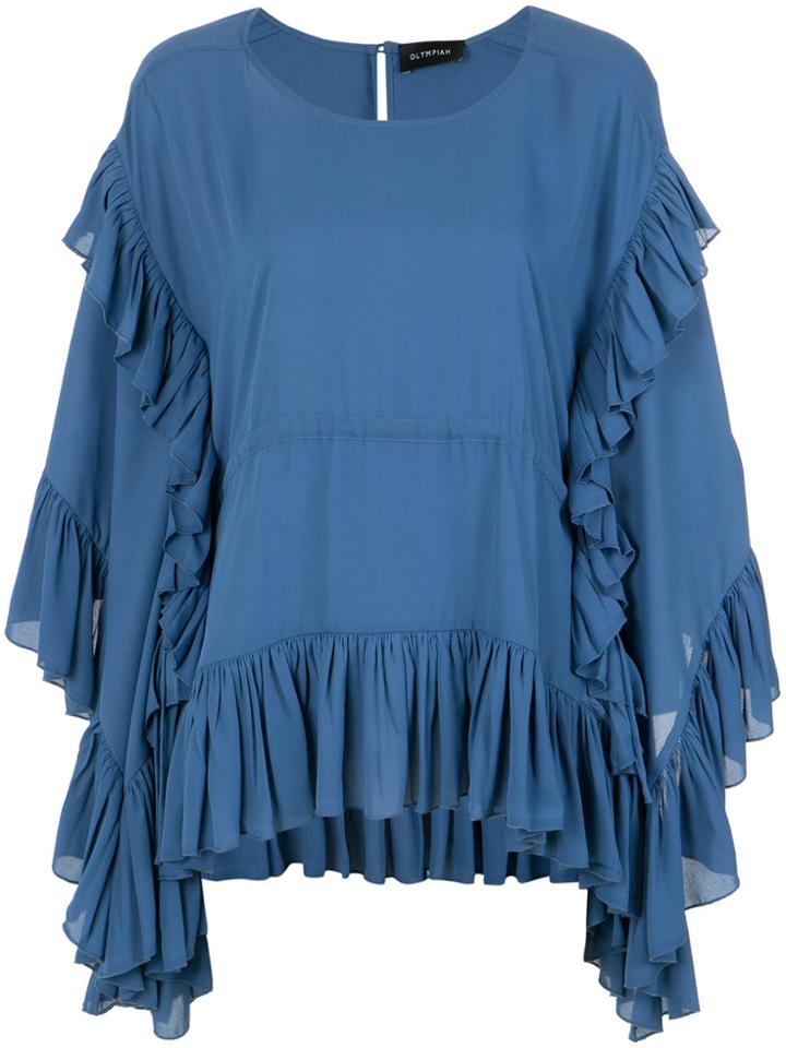 Olympiah Ruffled Blouse - Blue