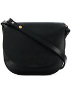 Closed Saddle Shoulder Bag - Black