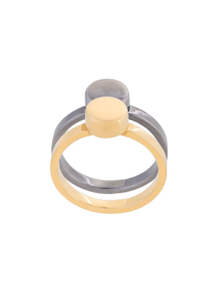 Zarapxana Double Tablet Ring - Metallic