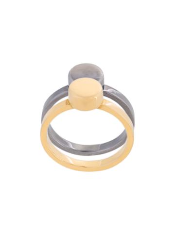 Zarapxana Double Tablet Ring - Metallic