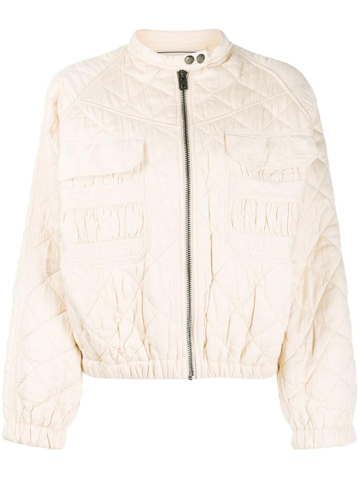 Zadig & Voltaire Bubble Quilted Bomber Jacket - Neutrals