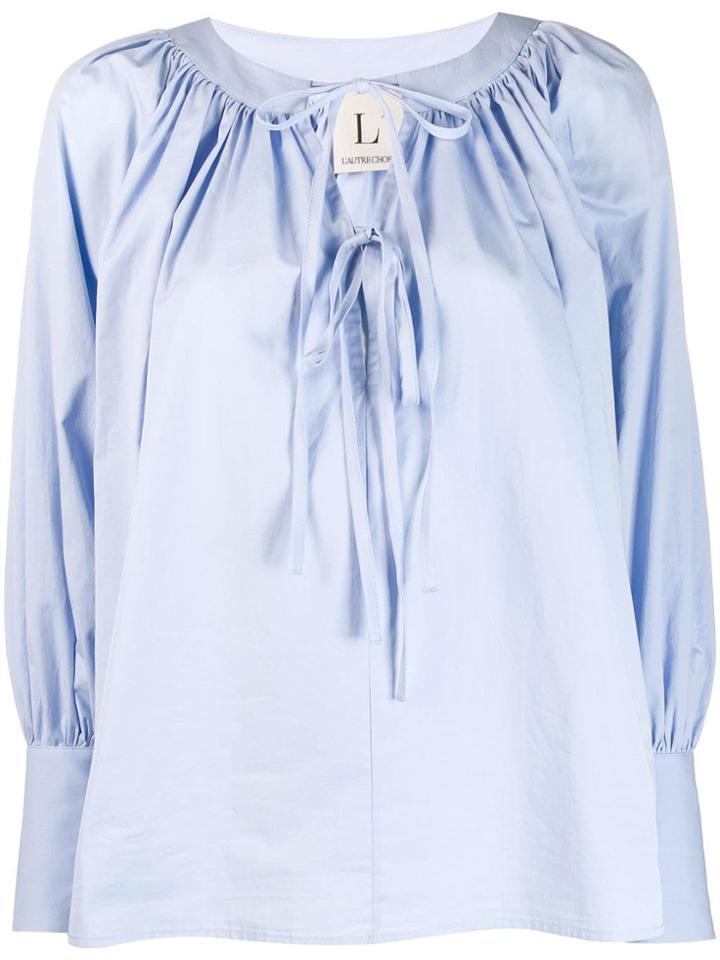 L'autre Chose Poplin Shirt - Blue