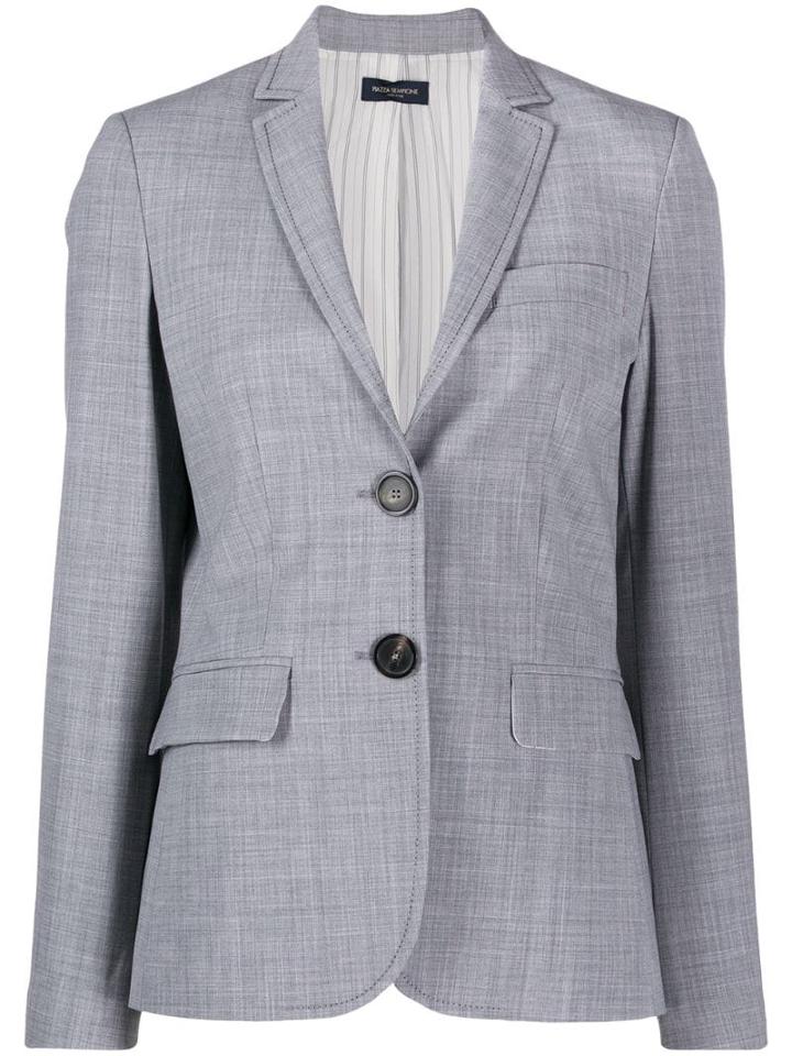 Piazza Sempione Classic Fitted Blazer - Grey