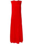 Valentino Sleeveless Midi Dress, Women's, Size: 42, Red, Silk/spandex/elastane