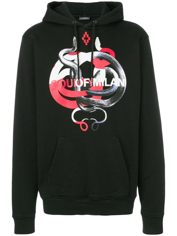 Marcelo Burlon County Of Milan Snake Motif Hoodie - Black