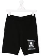Philipp Plein Junior Teen Side Stripe Track Shorts - Black