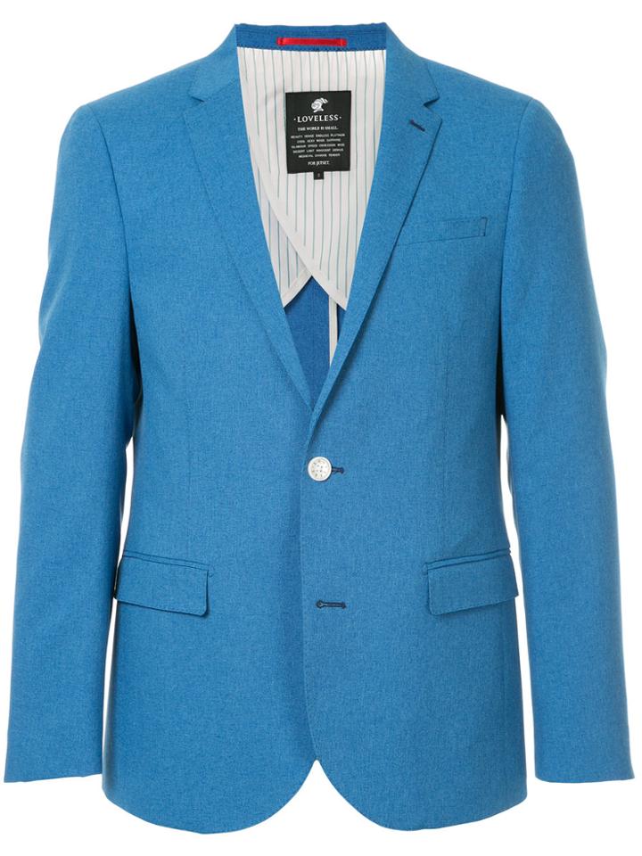 Loveless Tailored Fitted Blazer - Blue