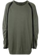 Ann Demeulemeester - Zipped Sleeve Sweatshirt - Men - Cotton - S, Green, Cotton