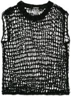 Ann Demeulemeester Open-knit Vest Top - Black
