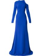 Antonio Berardi Asymmetric Full Skirt Dress - Blue