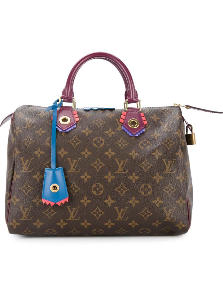 Louis Vuitton Vintage Monogram Totem Speedy Tote - Brown