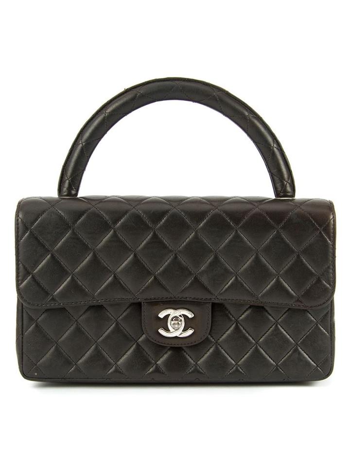 Chanel Vintage Small Quilted Handbag, Women's, Black