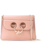 J.w.anderson Bull-ring Lock Shoulder Bag, Women's, Pink/purple, Calf Leather